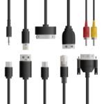 realistic computer connectors collection 1284 22834